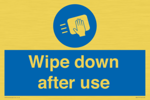 Wipe down after use